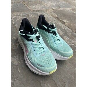 Size 8.5 - Hoka One One Bondi 9 Blue Spark Mint Fluorite W